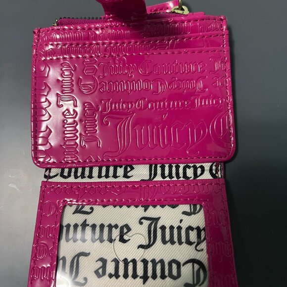 Juicy Couture Hot Pink Card Case/ Wallet - Good Condition - Picture 3 of 7